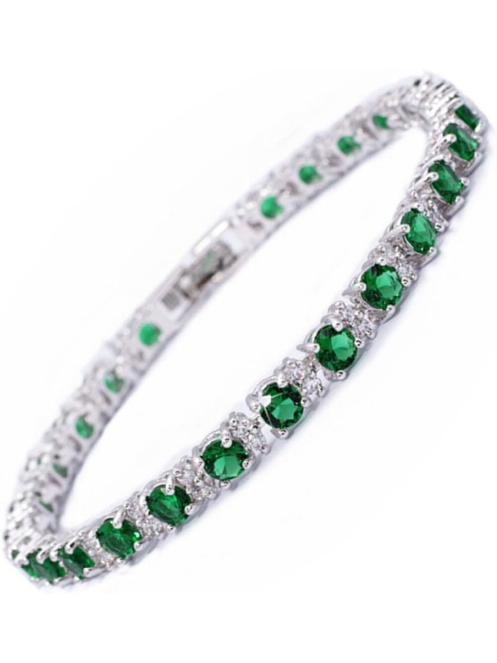 14K Gold Plated Multicolor CZ Birthstone Tennis Bracelet - Elegant & Dazzling
